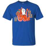 Funny Octopus Ghost Halloween Trick Or Treat T-shirt_black=