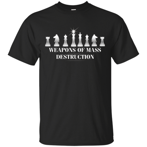 Weapons of Mass Destruction Chess Pieces Chess Board T-Shirt_Black