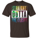 Straight Outta The Closet - Gay Pride LGBT T-Shirt_Black