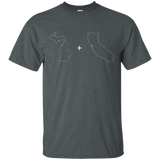 Michigan plus California T-shirts_Black
