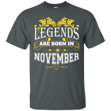 Legends Are Born In November Birthday T-shirt Gift_black