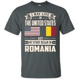 Romania lovers in usa shirt_Black
