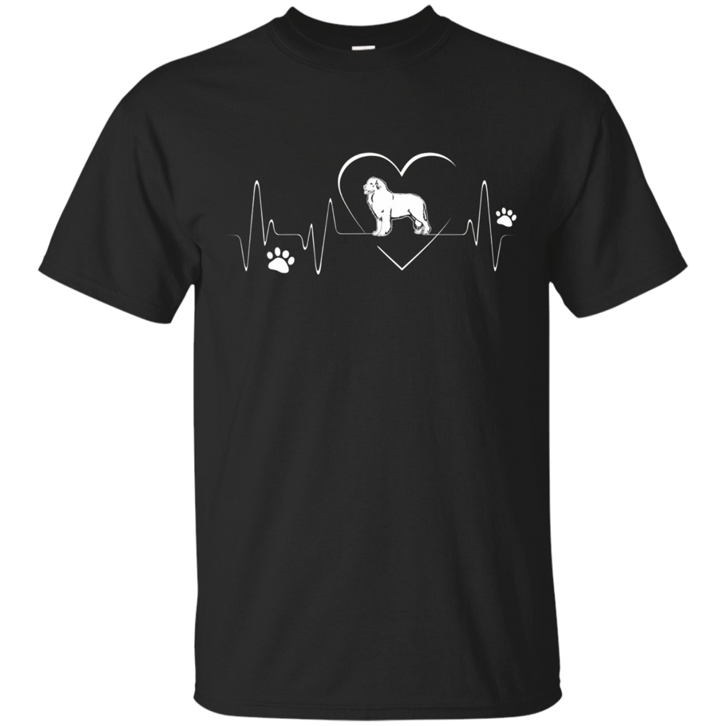 Newfoundlands t-shirt, I love Newfoundlands heart beat_Black