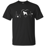 Newfoundlands t-shirt, I love Newfoundlands heart beat_Black