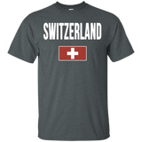 SWITZERLAND T-shirt Swiss Flag Suisse Tee Schweiz_Black