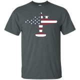 American Flag T Shirt For Kids. Army Gifts For Air Force Men_black