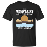 The Mountains Are Calling And I Must Go Shirt_Navy