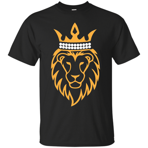 Mens Lion With Crown Tee_black=