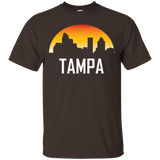 Tampa Florida Sunset Skyline Silhouette T-Shirt_Black