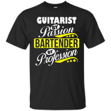 Guitarist By Passion Bartender By Profession T Shirt_black