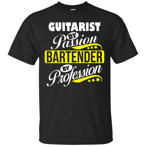Guitarist By Passion Bartender By Profession T Shirt_black
