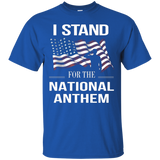 I Stand For The National Anthem American Flag Shirts_black