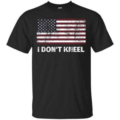 I Don't Kneel American Flag Patriotic Usa T-shirt_black=