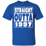 Straight Outta 1997 Funny 20th Birthday Party T-Shirt_Black