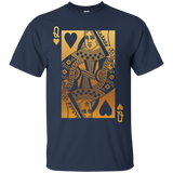 Queen Of Hearts T-shirt (gold Design)_black=