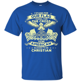 I Stand For Our Flag Kneel For The Cross Veteran T-shirt_black