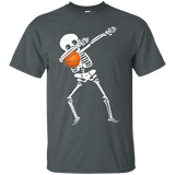 Halloween Dabbing Skeleton Basketball Tshirt Funny Dab Dance_black