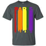 Paris France Rainbow Wet Paint LGBT Gay Pride T-Shirt_Black