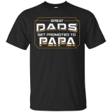 Great Dads Get Promoted To Papa - Coolest Grandpa Shirt_black=