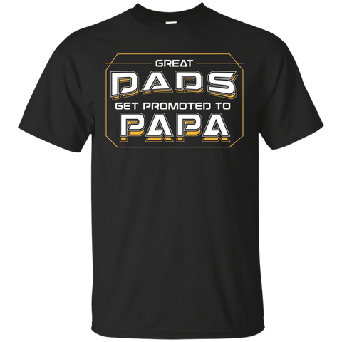 Great Dads Get Promoted To Papa - Coolest Grandpa Shirt_black=