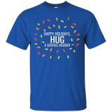 Happy Holidays Hug A Service Member Military Apparel_black