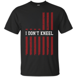 I Don't Kneel - I Stand America Honor Flag Shirt_black