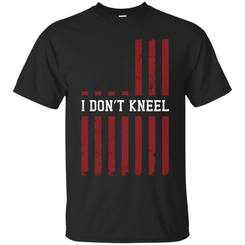 I Don't Kneel - I Stand America Honor Flag Shirt_black