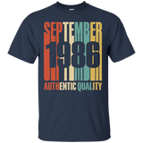 Retro Sept 1986 T-shirt 31 Yrs Old Bday 31th Birthday Tee_black=