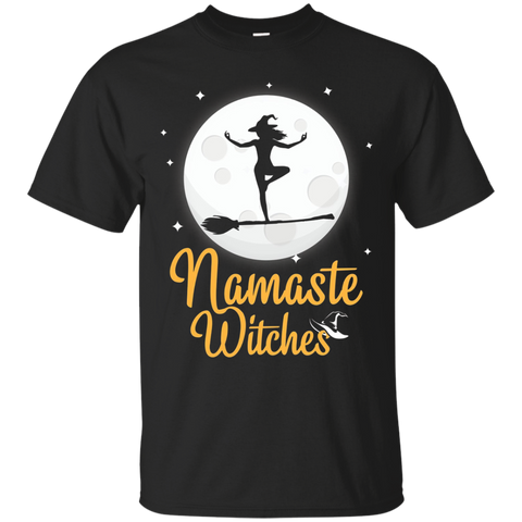 Namaste Witch Funny Halloween Yoga Gift For Her T-shirt_black=