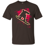 Red Splatter Snowboarding T Shirt Snowboarder Shirt_black=