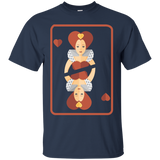 Queen Of Hearts Card Halloween Costume Spooky Pun T-Shirt_Black