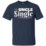 My Uncle Is Single Funny Nephew and Niece T-Shirt_Black