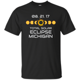 MICHIGAN Solar Eclipse Souvenir Gift T Shirt_Black