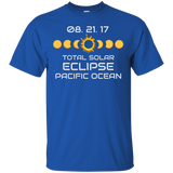 PACIFIC OCEAN Solar Eclipse Souvenir Gift T Shirt_Black