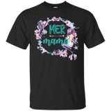 Mermama Shirt Funny Mama Mermaid Tshirt For Mother_Black