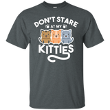 Don't Stare At My Kitties Kittens Funny Cat Lover T Shirt_black