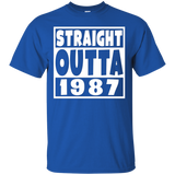 Straight Outta 1987 Funny 30th Birthday Party T-Shirt_Black