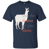 Save the Drama For Your Llama Funny Llama Shirts For Kids_Black