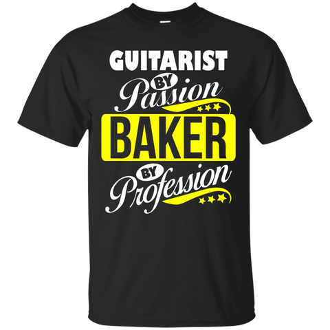 Guitarist By Passion Baker By Profession T Shirt_black