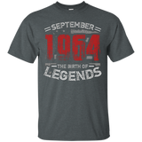 September 1964 The Birth of legends , 53 Years Old T-shirt_Black