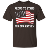 I Am Proud To Stand For Our Anthem I Don't Kneel Flag Tee_black