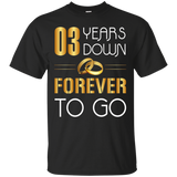 03 Years Down, Forever To Go Couple Anniversary T-shirt_black