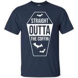 Straight Outta The Coffin Funny Halloween T-shirt_black=