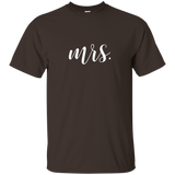 Womens Mrs. T-shirt. Tee. Shirt. Mrs Just married. MR. shirt set_Black