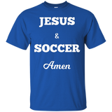 Jesus And Soccer Amen Funny Christian T-shirt