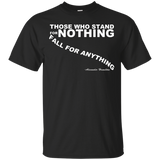 Those Who Stand for Nothing Alexander Hamilton Quote T Shirt_Black