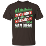 My Story Begins in San Diego T Shirt_Black