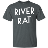 River Rat T-Shirt Kayaking Rafting Tee_Black