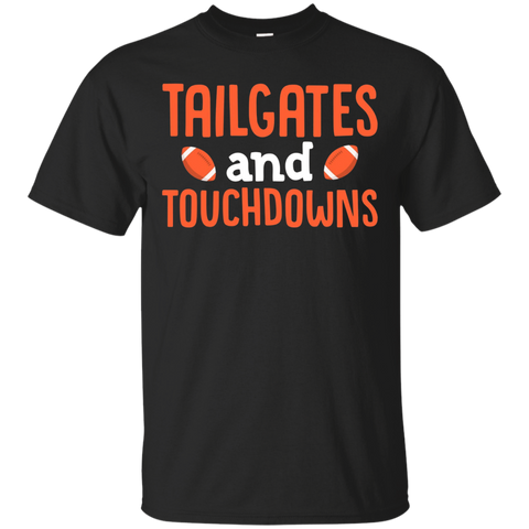 Tailgates and Touchdowns ,Fun Football T shirt_Black