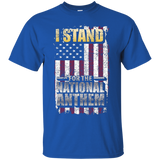 I Stand For The National Anthem T-shirt Usa Flag Distressed_black